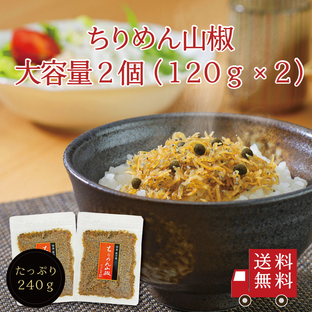 【送料無料】ちりめん山椒120g×2個セット【 R 】