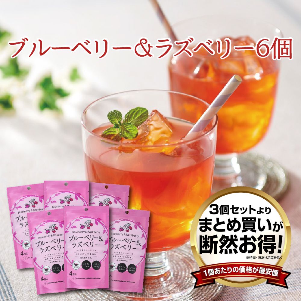 【送料無料】ブルーベリー＆ラズベリーＳＰ（13g ×4包） 6個セット　まとめ買い