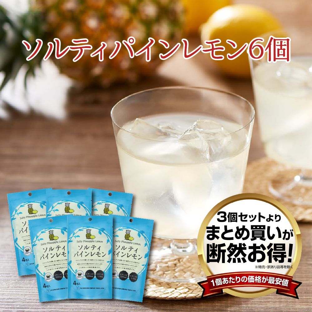 【送料無料】ソルティパインレモンＳＰ（13g ×4包） 6個セット 　まとめ買い
